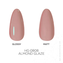 Load image into Gallery viewer, HG0808 – Almond Glaze Hard Gel – 30ml | Professional Pink Hard Gel Overlay | Vegan & Cruelty-Free Nail Builder Gel