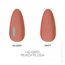 Load image into Gallery viewer, HG0810 – Peach Plush Hard Gel – 30ml | Professional Peach Pink Hard Gel Overlay | Vegan & Cruelty-Free Nail Builder Gel