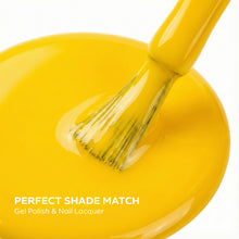 Load image into Gallery viewer, P2502 – Golden Sunshine Duo Pack – TPO & HEMA Free Gel Polish & Nail Lacquer (15ml each) | Long-Lasting, High-Gloss Nail Polish Set