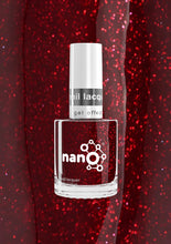 Load image into Gallery viewer, L 2504 – Scarlet Sparkle Nail Polish – 15ml | High Gloss, Gel Like Finish Glitter Red Nail Polish | Shimmer Red Nail Lacquer