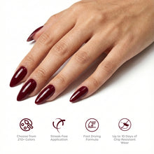 Load image into Gallery viewer, P2517 – Merlot Duo Pack – TPO & HEMA Free Gel Polish & Nail Lacquer (15ml each) | Long-Lasting, High-Gloss Nail Polish Set