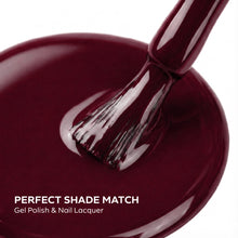 Load image into Gallery viewer, P2517 – Merlot Duo Pack – TPO & HEMA Free Gel Polish & Nail Lacquer (15ml each) | Long-Lasting, High-Gloss Nail Polish Set