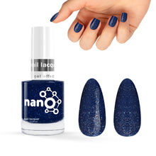 Load image into Gallery viewer, L 2551 – Sparkling Navy Nail Polish – 15ml | Gel Like Finish Glitter Navy Blue Nail Polish | Sparkle Navy Blue Nail Lacquer