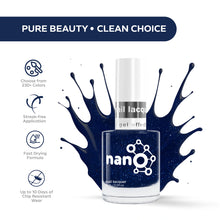 Load image into Gallery viewer, L 2551 – Sparkling Navy Nail Polish – 15ml | Gel Like Finish Glitter Navy Blue Nail Polish | Sparkle Navy Blue Nail Lacquer