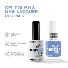 Load image into Gallery viewer, P2622 – Electric Blue Duo Pack – TPO & HEMA Free Gel Polish & Nail Lacquer (15ml each) | Long-Lasting, High-Gloss Nail Polish Set
