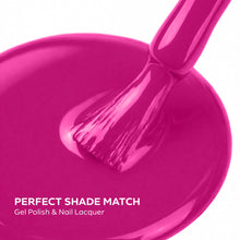 Load image into Gallery viewer, P2628 – Vivid Magenta Duo Pack – TPO & HEMA Free Gel Polish & Nail Lacquer (15ml each) | Long-Lasting, High-Gloss Nail Polish Set