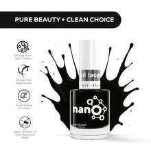 Load image into Gallery viewer, L 2633 – Nightfall Nebula Nail Polish – 15ml | High Gloss, Gel Like Finish Glitter Black Nail Polish | Black Glitter Nail Lacquer