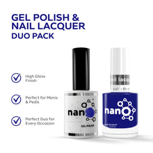 تحميل الصورة إلى عارض المعرض، P2636 – Blue Majesty Duo Pack – TPO & HEMA Free Gel Polish & Nail Lacquer (15ml each) | Long-Lasting, High-Gloss Nail Polish Set