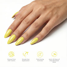 Load image into Gallery viewer, P2637 – Yellow Gleam Duo Pack – TPO & HEMA Free Gel Polish & Nail Lacquer (15ml each) | Long-Lasting, High-Gloss Nail Polish Set