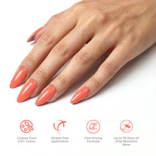 Load image into Gallery viewer, P2655 – Coral Blush Duo Pack – TPO & HEMA Free Gel Polish & Nail Lacquer (15ml each) | Long-Lasting, High-Gloss Nail Polish Set