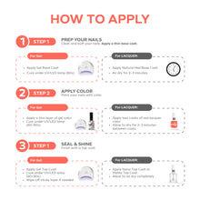 Load image into Gallery viewer, P2655 – Coral Blush Duo Pack – TPO & HEMA Free Gel Polish & Nail Lacquer (15ml each) | Long-Lasting, High-Gloss Nail Polish Set