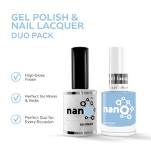 تحميل الصورة إلى عارض المعرض، P2661 – Baby Blue Duo Pack – TPO & HEMA Free Gel Polish & Nail Lacquer (15ml each) | Long-Lasting, High-Gloss Nail Polish Set