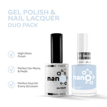تحميل الصورة إلى عارض المعرض، P2662 – Crystal Blue Duo Pack – TPO & HEMA Free Gel Polish & Nail Lacquer (15ml each) | Long-Lasting, High-Gloss Nail Polish Set