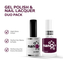 تحميل الصورة إلى عارض المعرض، P2667 – Deep Magic Purple Duo Pack – TPO & HEMA Free Gel Polish & Nail Lacquer (15ml each) | Long-Lasting, High-Gloss Nail Polish Set