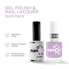تحميل الصورة إلى عارض المعرض، P2669 – Frosted Lilac Duo Pack – TPO & HEMA Free Gel Polish & Nail Lacquer (15ml each) | Long-Lasting, High-Gloss Nail Polish Set