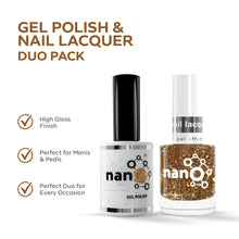 تحميل الصورة إلى عارض المعرض، P2931 – Butterscotch Burst Duo Pack – TPO & HEMA Free Gel Polish & Nail Lacquer (15ml each) | Long-Lasting, High-Gloss Nail Polish Set