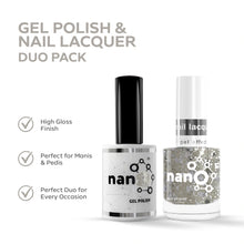 Load image into Gallery viewer, P2934 – Metallic Mirage Duo Pack – TPO & HEMA Free Gel Polish & Nail Lacquer (15ml each) | Long-Lasting, High-Gloss Nail Polish Set