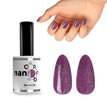 Load image into Gallery viewer, N3019 – Night is Young Gel Polish – 15ml | Long-Lasting, High Gloss Purple Glitter Nail Polish Gel