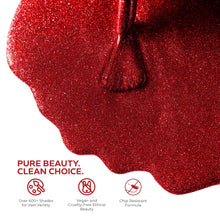 Load image into Gallery viewer, N3022 – Dreaming in Charm Gel Polish – 15ml | Long-Lasting, High Gloss Red Glitter Nail Polish Gel