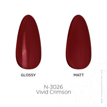 Load image into Gallery viewer, N3026 – Vivid Crimson Gel Polish – 15 ml | Long-Lasting, High Gloss Deep Red Nail Polish Gel