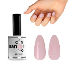 Load image into Gallery viewer, N3059 – Pink Champagne Gel Polish – 15ml | Long-Lasting, Sparkling Nude Pink Nail Polish Gel
