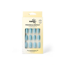 تحميل الصورة إلى عارض المعرض، Nano® Aqua Dream Pressed on Nails - 24pcs Self-Adhesive | Sky Blue Fake Nails Set