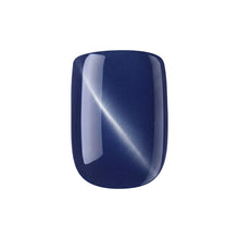 تحميل الصورة إلى عارض المعرض، Nano® Galactic Meow CatEye Pressed on Nails - 24pcs with Glue | Instant Gel-Like Shine, Deep Blue Chrome Fake Nails Set