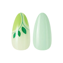 تحميل الصورة إلى عارض المعرض، Nano® Mint Mojito Pressed on Nails - 24pcs with Glue | Mint Green Leaf Design Fake Nails Set