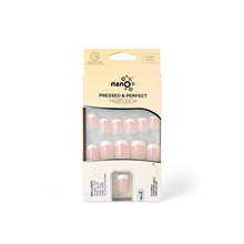 Load image into Gallery viewer, Nano® Parisian Whisper Pressed on Nails - 24pcs with Glue | Instant Gel-Like Shine, Soft Pink French Tip Fake Nails Set
