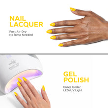 Load image into Gallery viewer, P2502 – Golden Sunshine Duo Pack – TPO &amp; HEMA Free Gel Polish &amp; Nail Lacquer (15ml each) | Long-Lasting, High-Gloss Nail Polish Set