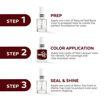 Load image into Gallery viewer, L 2504 – Scarlet Sparkle Nail Polish – 15ml | High Gloss, Gel Like Finish Glitter Red Nail Polish | Shimmer Red Nail Lacquer