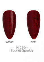 Load image into Gallery viewer, N-2504-Scarlet Sparkle Gel Polish 15ml
