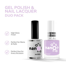 Load image into Gallery viewer, P2506 – Daydream Lilac Duo Pack – TPO &amp; HEMA Free Gel Polish &amp; Nail Lacquer (15ml each) | Long-Lasting, High-Gloss Nail Polish Set