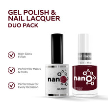 Load image into Gallery viewer, P2520 – Enigma Plum Duo Pack – TPO &amp; HEMA Free Gel Polish &amp; Nail Lacquer (15ml each) | Long-Lasting, High-Gloss Nail Polish Set