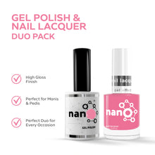 تحميل الصورة إلى عارض المعرض، P2541 – Blooming Dawn Duo Pack – TPO &amp; HEMA Free Gel Polish &amp; Nail Lacquer (15ml each) | Long-Lasting, High-Gloss Nail Polish Set