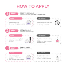 تحميل الصورة إلى عارض المعرض، P2541 – Blooming Dawn Duo Pack – TPO &amp; HEMA Free Gel Polish &amp; Nail Lacquer (15ml each) | Long-Lasting, High-Gloss Nail Polish Set