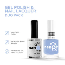 Load image into Gallery viewer, P2547 – Serene Sea Duo Pack – TPO &amp; HEMA Free Gel Polish &amp; Nail Lacquer (15ml each) | Long-Lasting, High-Gloss Nail Polish Set