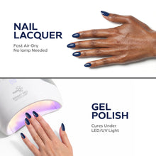 Load image into Gallery viewer, P2551 – Sparkling Navy Duo Pack – TPO &amp; HEMA Free Gel Polish &amp; Nail Lacquer (15ml each) | Long-Lasting, High-Gloss Nail Polish Set
