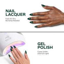 تحميل الصورة إلى عارض المعرض، P2552 – Deep Forest Duo Pack – TPO &amp; HEMA Free Gel Polish &amp; Nail Lacquer (15ml each) | Long-Lasting, High-Gloss Nail Polish Set