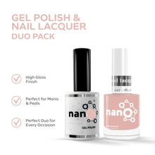Load image into Gallery viewer, P2588 – Rose Reverie Duo Pack – TPO &amp; HEMA Free Gel Polish &amp; Nail Lacquer (15ml each) | Long-Lasting, High-Gloss Nail Polish Set
