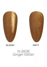 Load image into Gallery viewer, N-2608-Ginger Glitter Gel Polish 15ml
