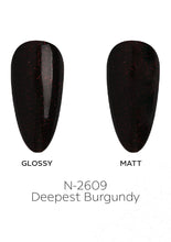 Load image into Gallery viewer, N-2609-Deepest Burgundy Gel Polish 15ml
