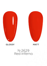 Load image into Gallery viewer, N-2629-Red Inferno Gel Polish 15ml
