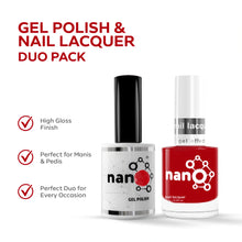 تحميل الصورة إلى عارض المعرض، P2640 – Cherry Lush Duo Pack – TPO &amp; HEMA Free Gel Polish &amp; Nail Lacquer (15ml each) | Long-Lasting, High-Gloss Nail Polish Set