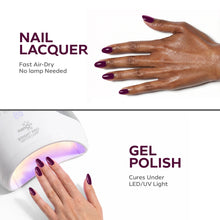 تحميل الصورة إلى عارض المعرض، P2667 – Deep Magic Purple Duo Pack – TPO &amp; HEMA Free Gel Polish &amp; Nail Lacquer (15ml each) | Long-Lasting, High-Gloss Nail Polish Set