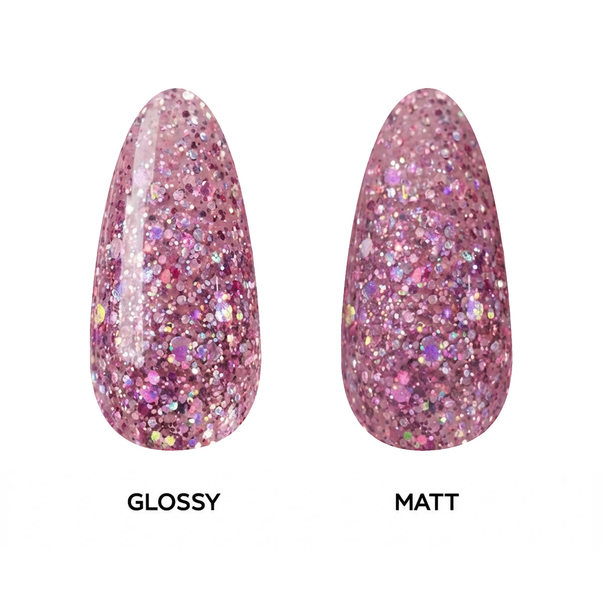 High-Gloss Pink Pixie Gel Polish - 15ml | Glitter Pink Nail Polish Gel