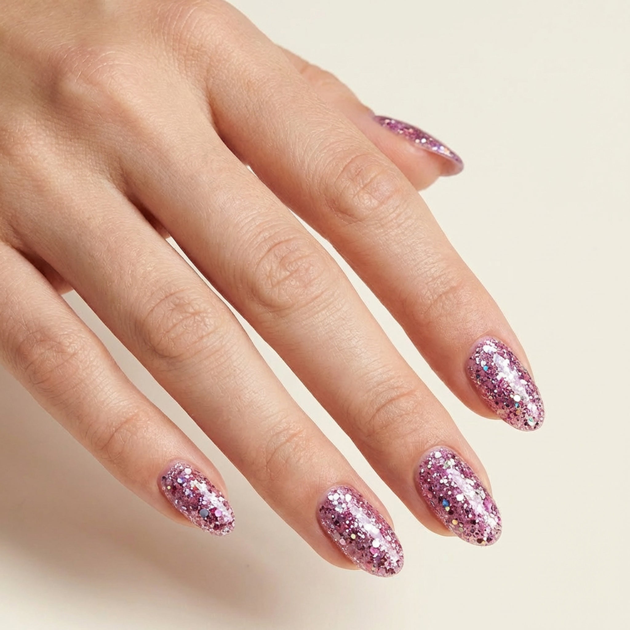 High-Gloss Pink Pixie Gel Polish - 15ml | Glitter Pink Nail Polish Gel
