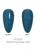 Load image into Gallery viewer, N-3053-Glistening Deep Teal Gel Polish 15ml
