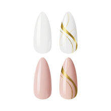 Load image into Gallery viewer, Nano® Blush Marble Luxe Pressed on Nails - 24pcs with Glue | Pink &amp; White Marble Design Glossy Fake Nails Set