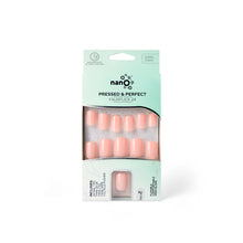 تحميل الصورة إلى عارض المعرض، Nano® Blush Veil Pressed on Nails - 24pcs with Glue | Instant Gel-Like Shine, Soft Peachy-Pink Fake Nails Set